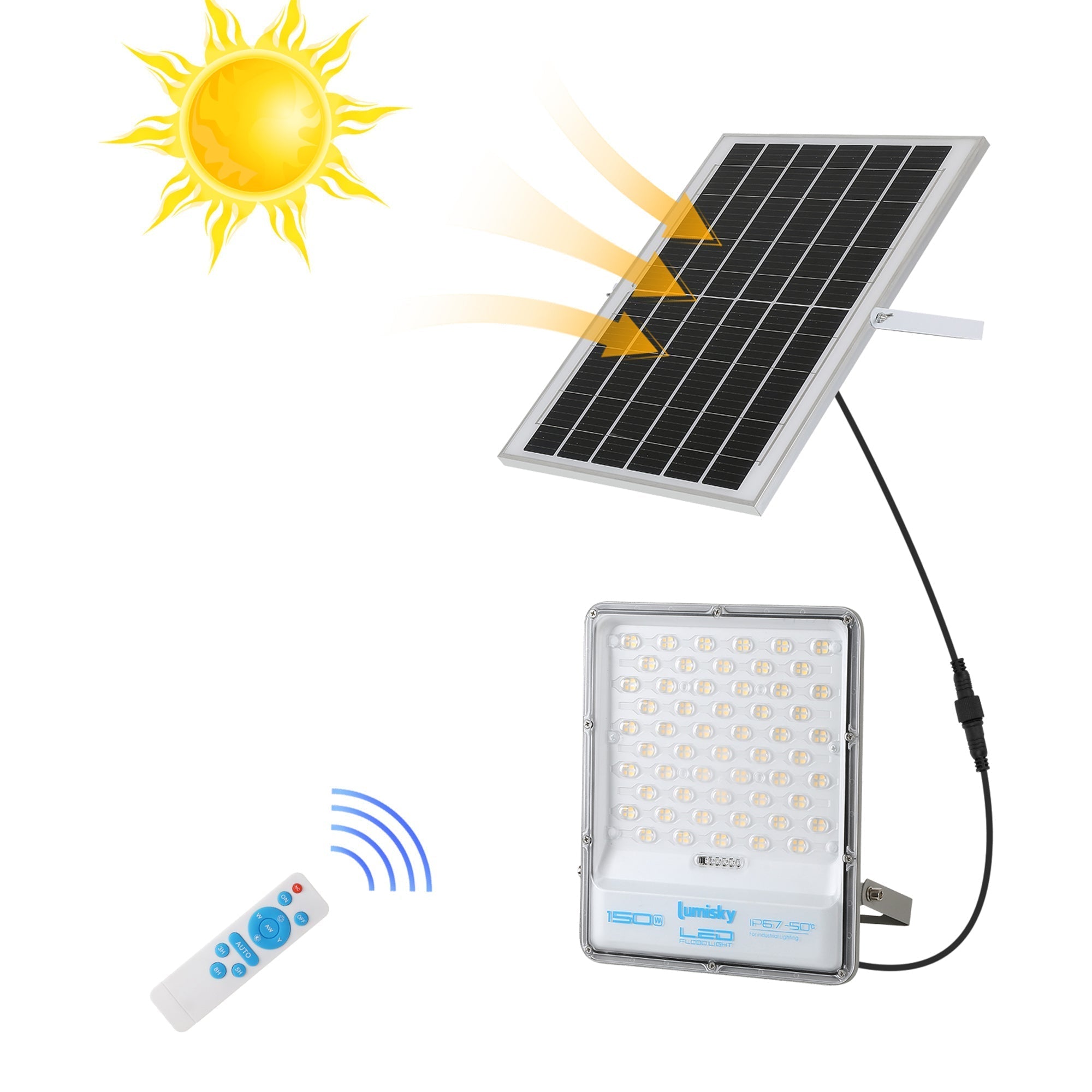 Titan - Projecteur Solaire - Aluminium - Noir