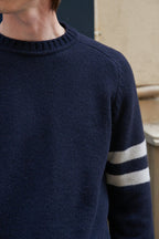 Pull Cino - Navy/Ecru