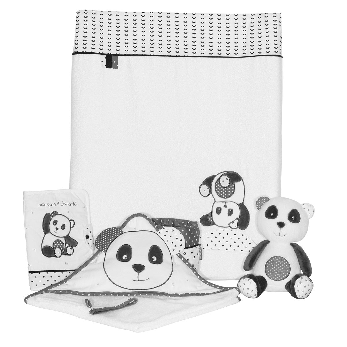 Cape De Bain 75X75Cm Et Gant En Coton Blanc