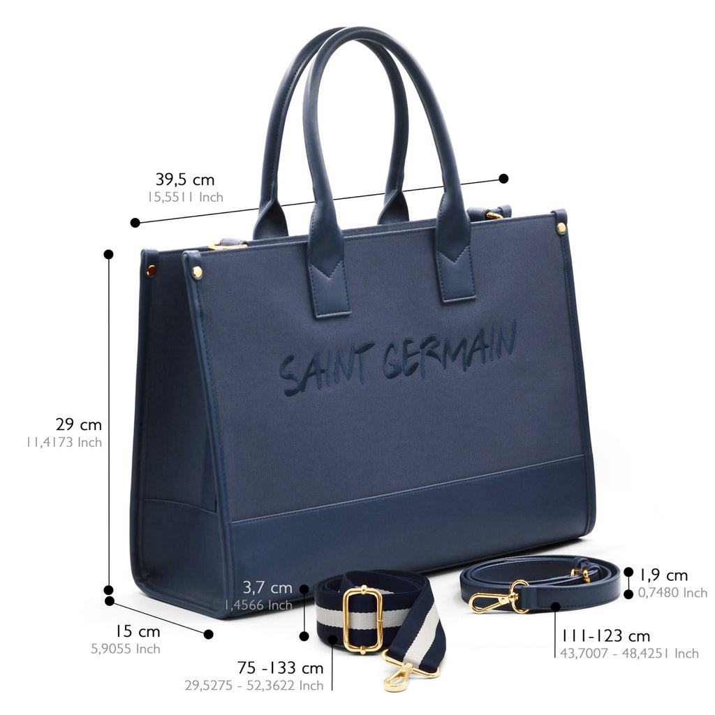 Sac À Main Cabas Quartier Latin - Bleu Marine