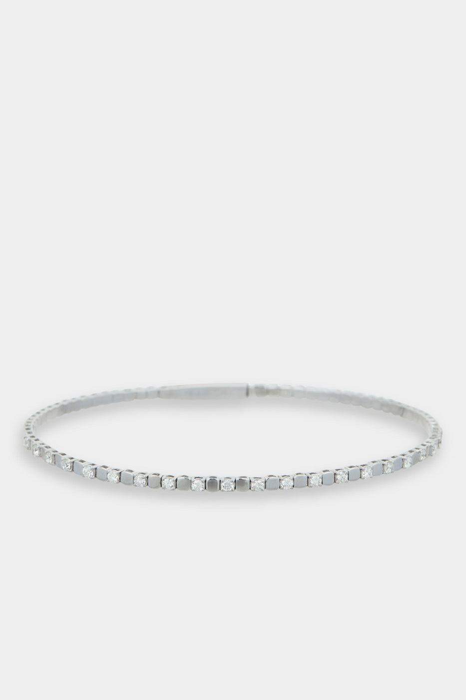 Bracelet Jonc Flexible"Catherine" D0,50/21 - Or Blanc 375/1000