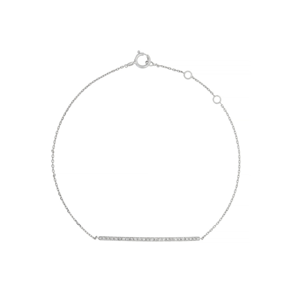Bracelet "Barette Lovely" Diamant 0,08/25 - Or Blanc