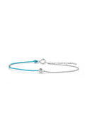 Bracelet Corde "Mon Unique" Bleu Ciel + Chaine D0,05/1