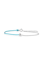 Bracelet Corde "Mon Unique" Bleu Ciel + Chaine D0,05/1