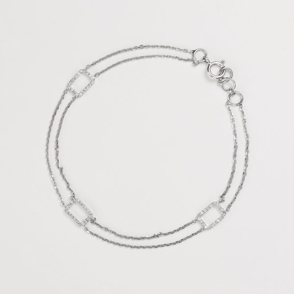 Bracelet "Subtilité" D0,05/20 - Or Blanc 375/1000