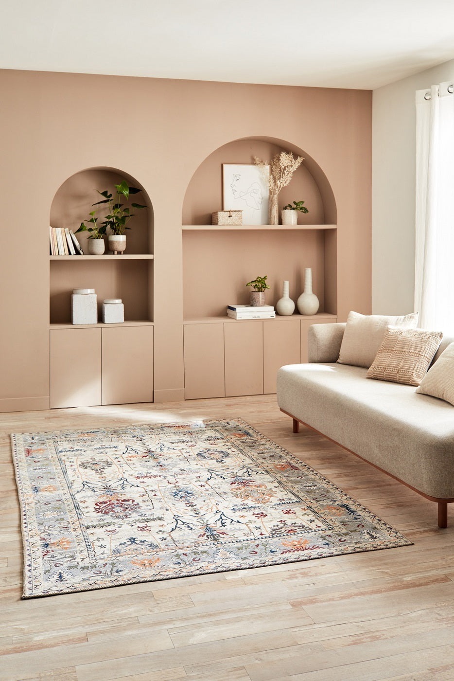 Radom - Tapis D'Intérieur - Polyester Imprimé - Creme
