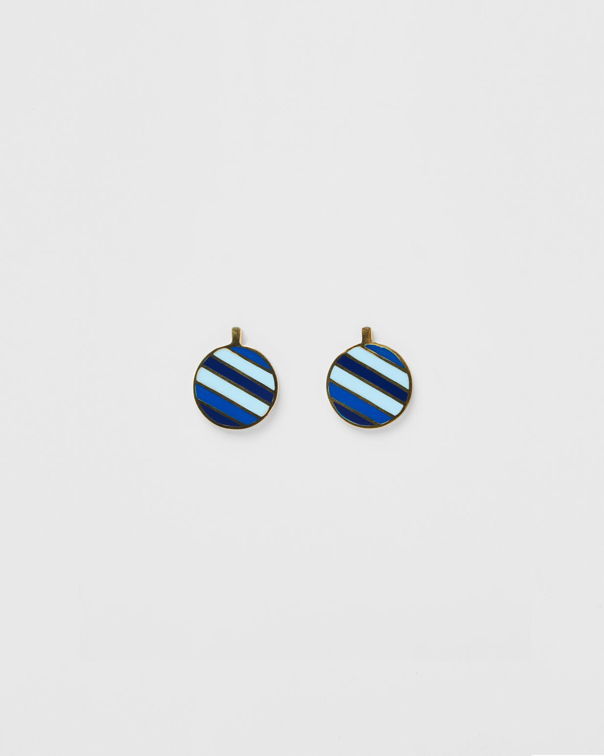 Boucles D'Oreilles Rainbow - Gold Blue