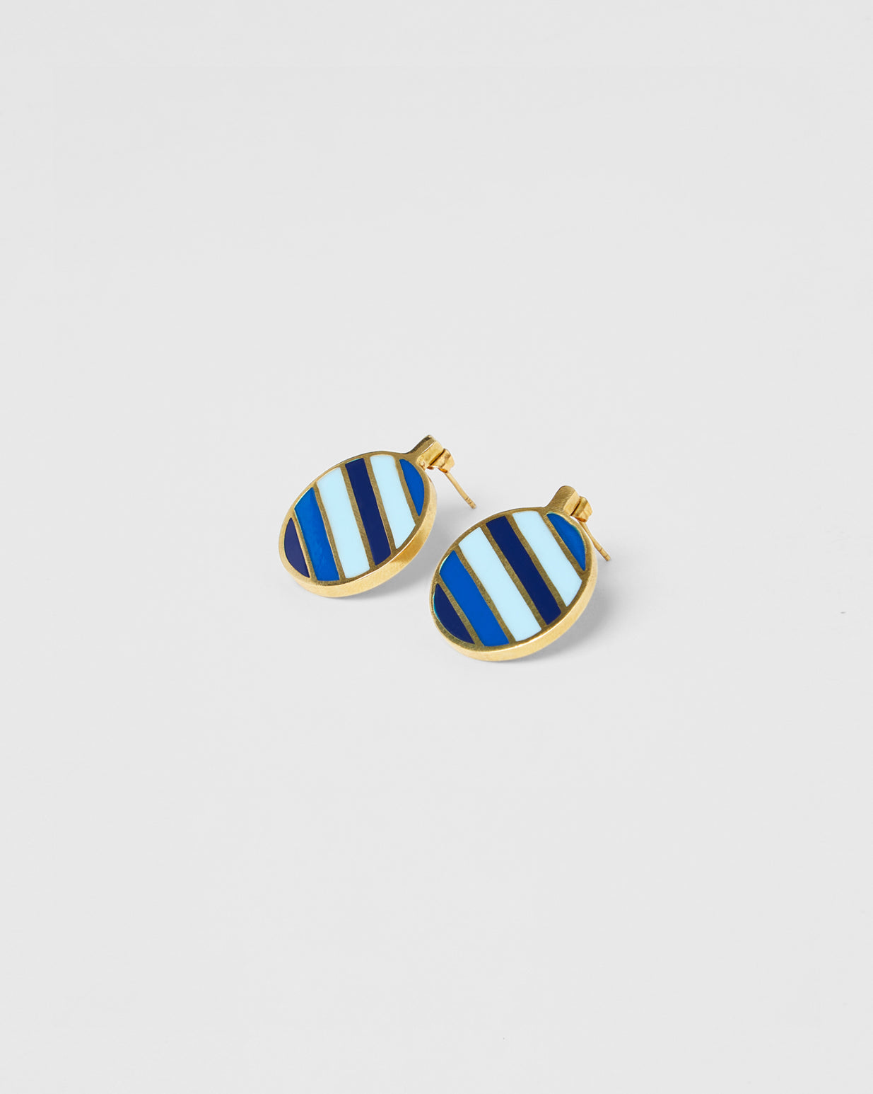 Boucles D'Oreilles Rainbow - Gold Blue