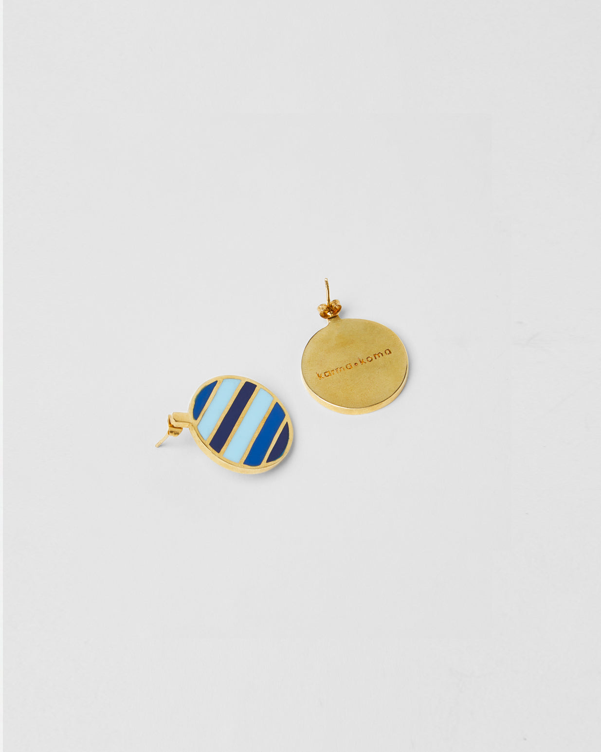 Boucles D'Oreilles Rainbow - Gold Blue
