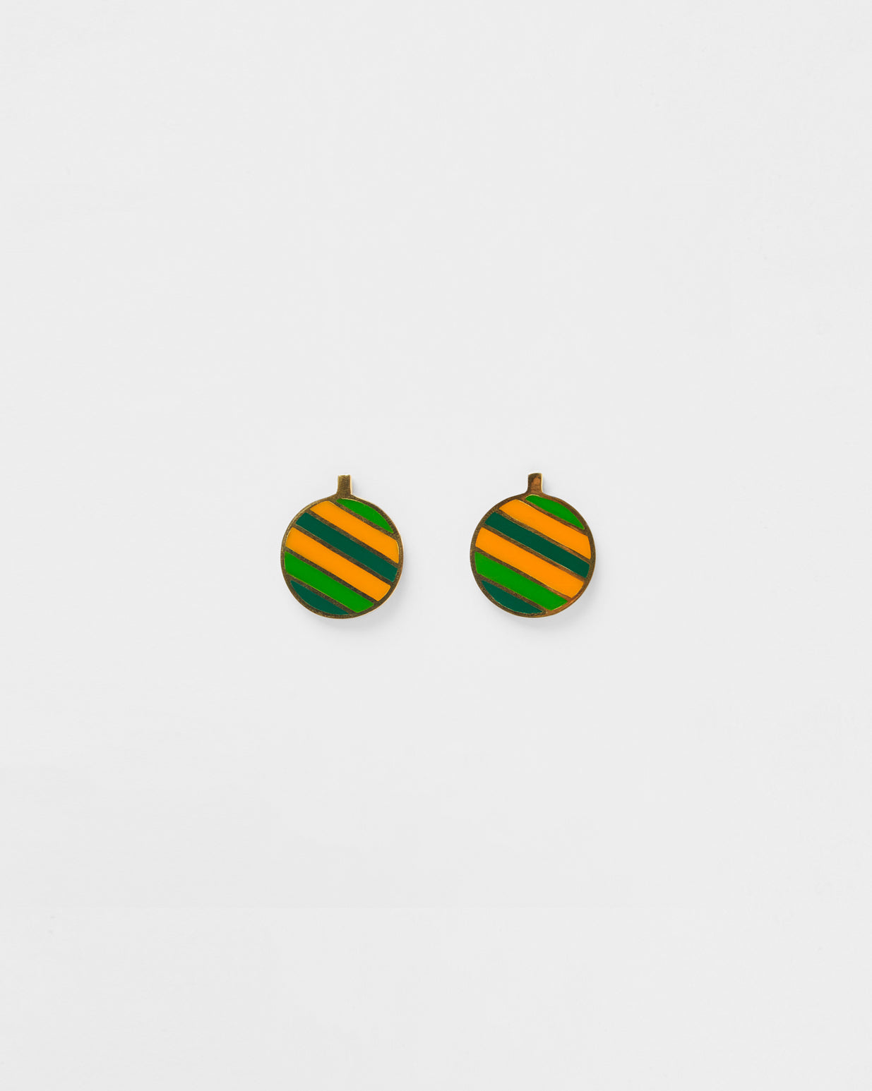 Boucles D'Oreilles Rainbow - Gold Green