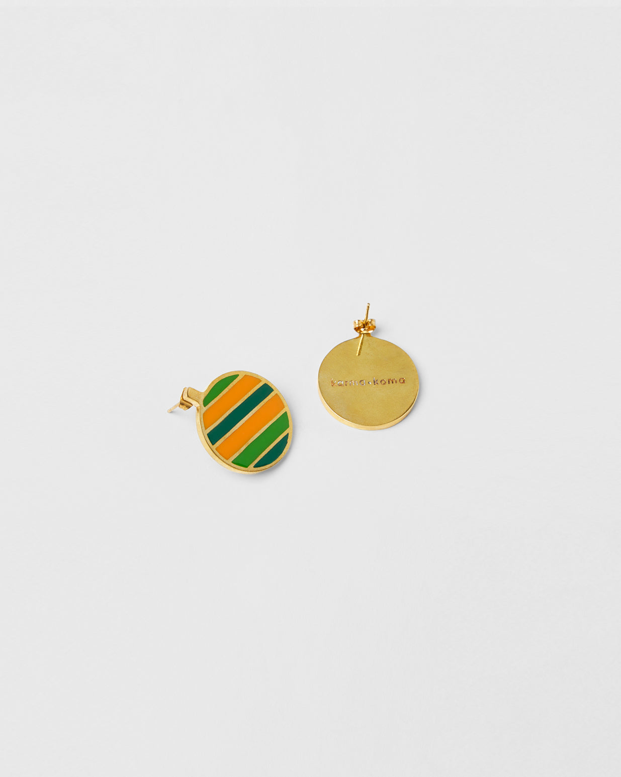 Boucles D'Oreilles Rainbow - Gold Green