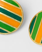 Boucles D'Oreilles Rainbow - Gold Green