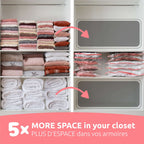 Lot 3 Sacs Rangement Sous Vide Aspispace M+L