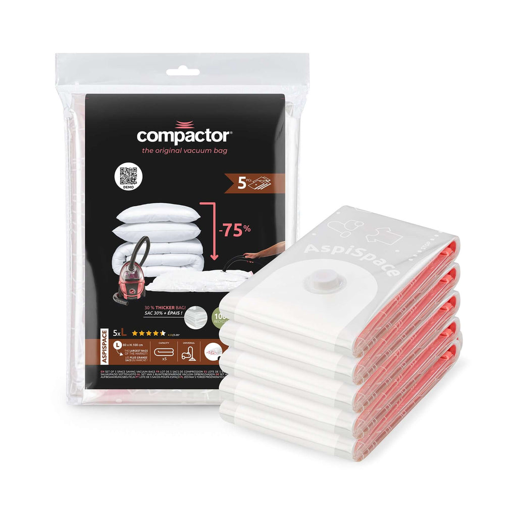 Lot 5 Sacs Rangement Sous Vide Aspispace