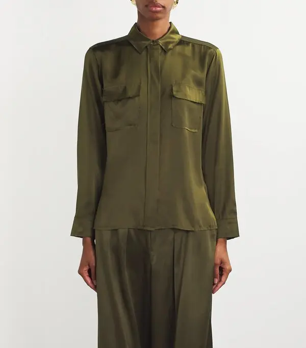 Chemise Raw Edge Double Pocket - Rich Military