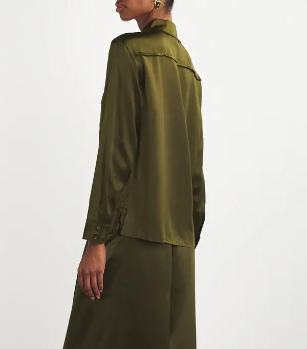 Chemise Raw Edge Double Pocket - Rich Military