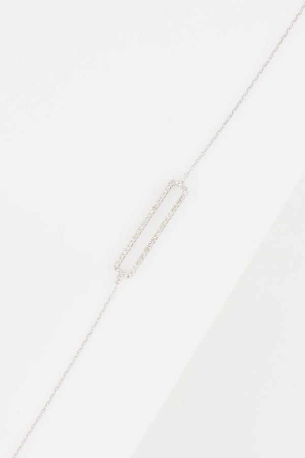Bracelet "Ava" D0,14/46 - Or Blanc 375/1000