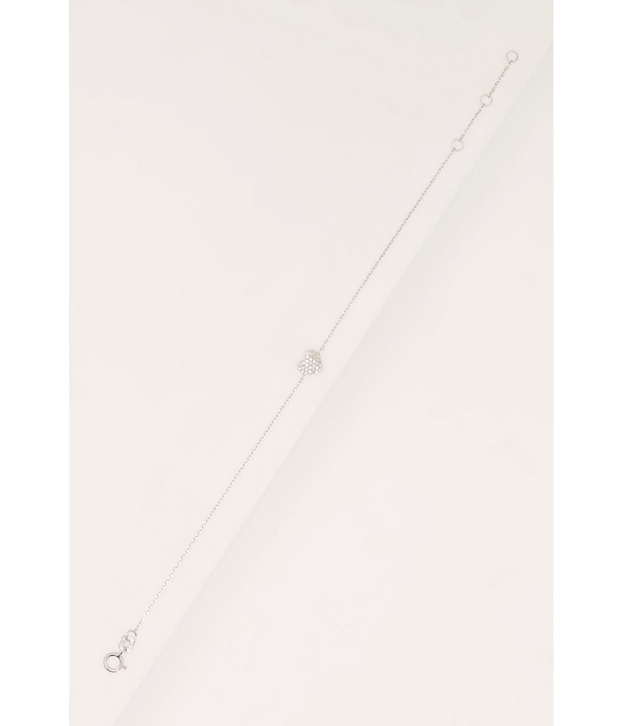 Bracelet "Coeur" - D0,08/28 - Or Blanc