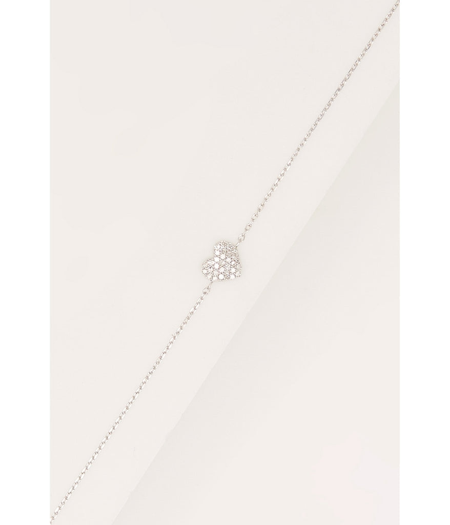 Bracelet "Coeur" - D0,08/28 - Or Blanc