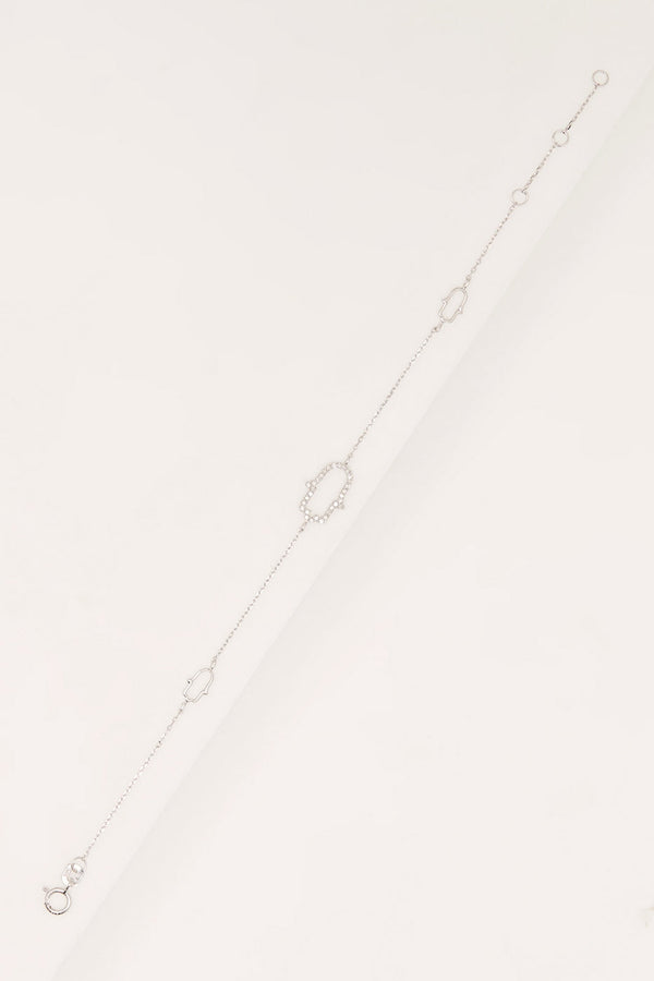 Bracelet "Main" D0,10/33 - Or Blanc 375/1000