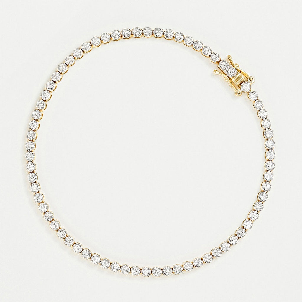 Bracelet " Rivière 1 Carat" Diamant :1Ct/70 - Or Jaune