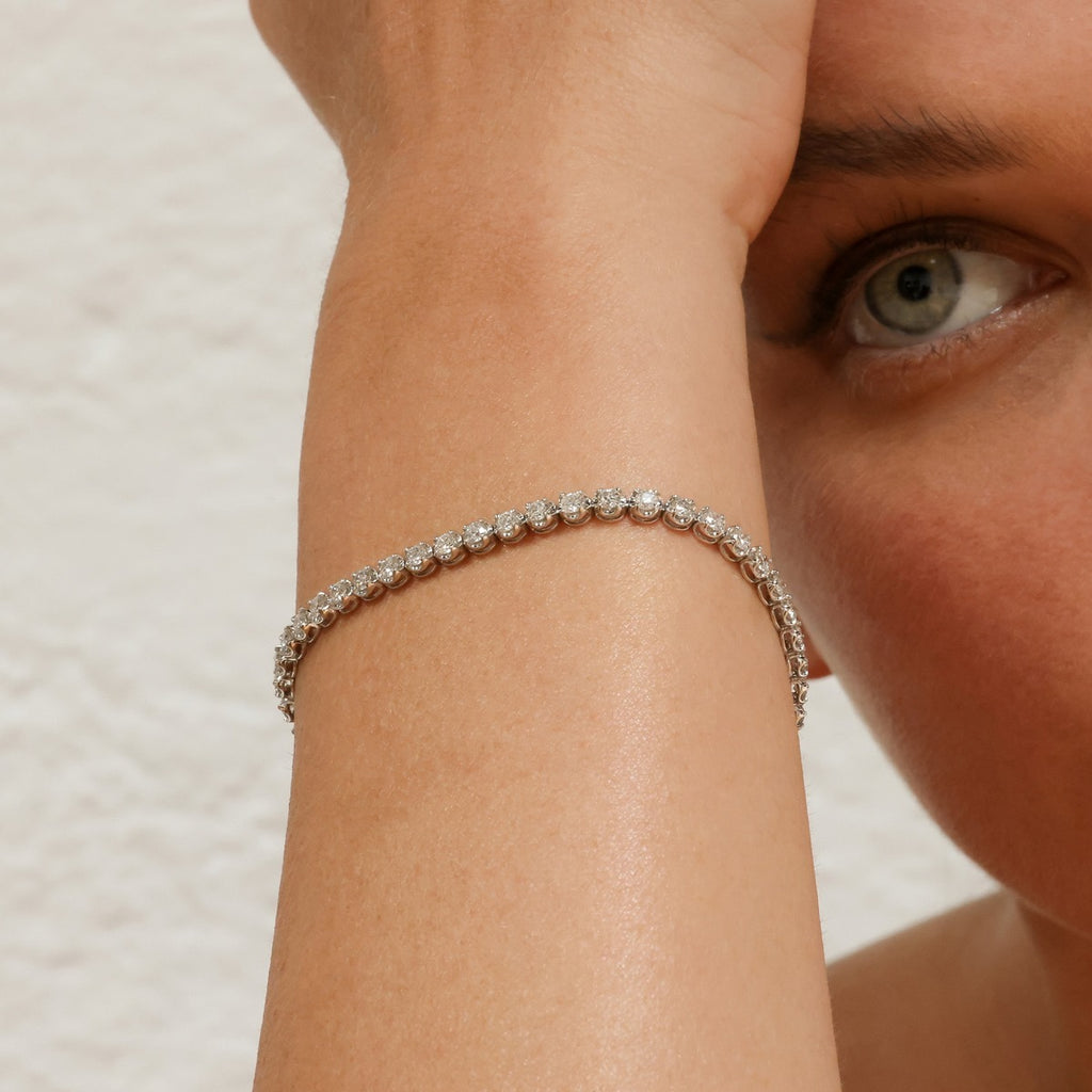 Bracelet Rivière 3 Carats D3/46 - Or Blanc