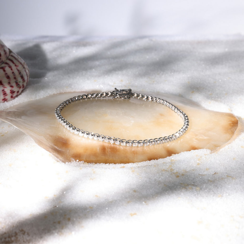 Bracelet Rivière 3 Carats D3/46 - Or Blanc