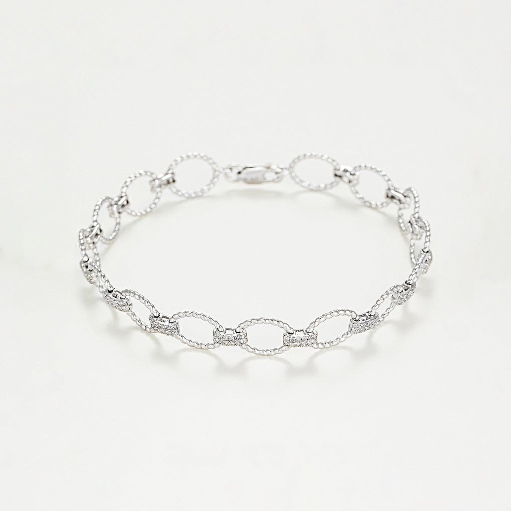Bracelet Riviére "Encadenada" 0,50Ct/168 - Or Blanc