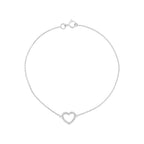 Bracelet "Tu Portes Mon Coeur" D0,05/24 - Or Blanc 375/1000