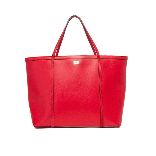 Dolce & Gabbana Leather Tote Bag - Pink - Femme
