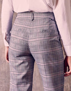 Reiko - Pantalon Basic Liv Straight Cropped - Sparkle Checks - Femme