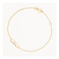 Bracelet "Eddi" Or Jaune 375/1000 Et Zirconium