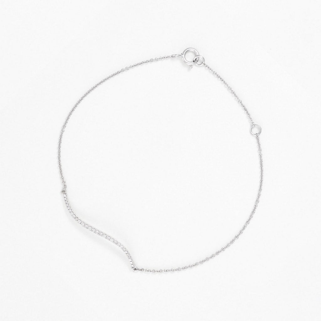 Bracelet "Amya" D0,10/29 - Or Blanc 375/1000