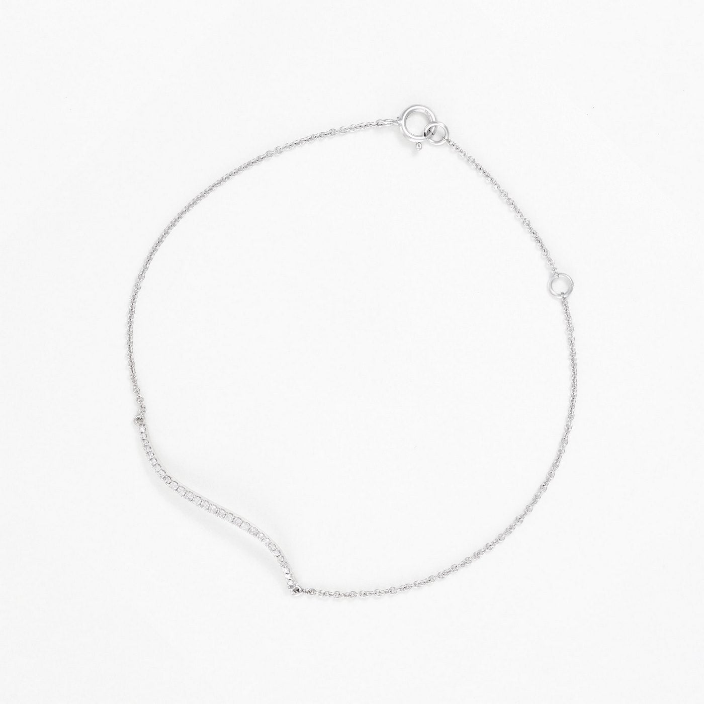 Bracelet "Amya" D0,10/29 - Or Blanc 375/1000