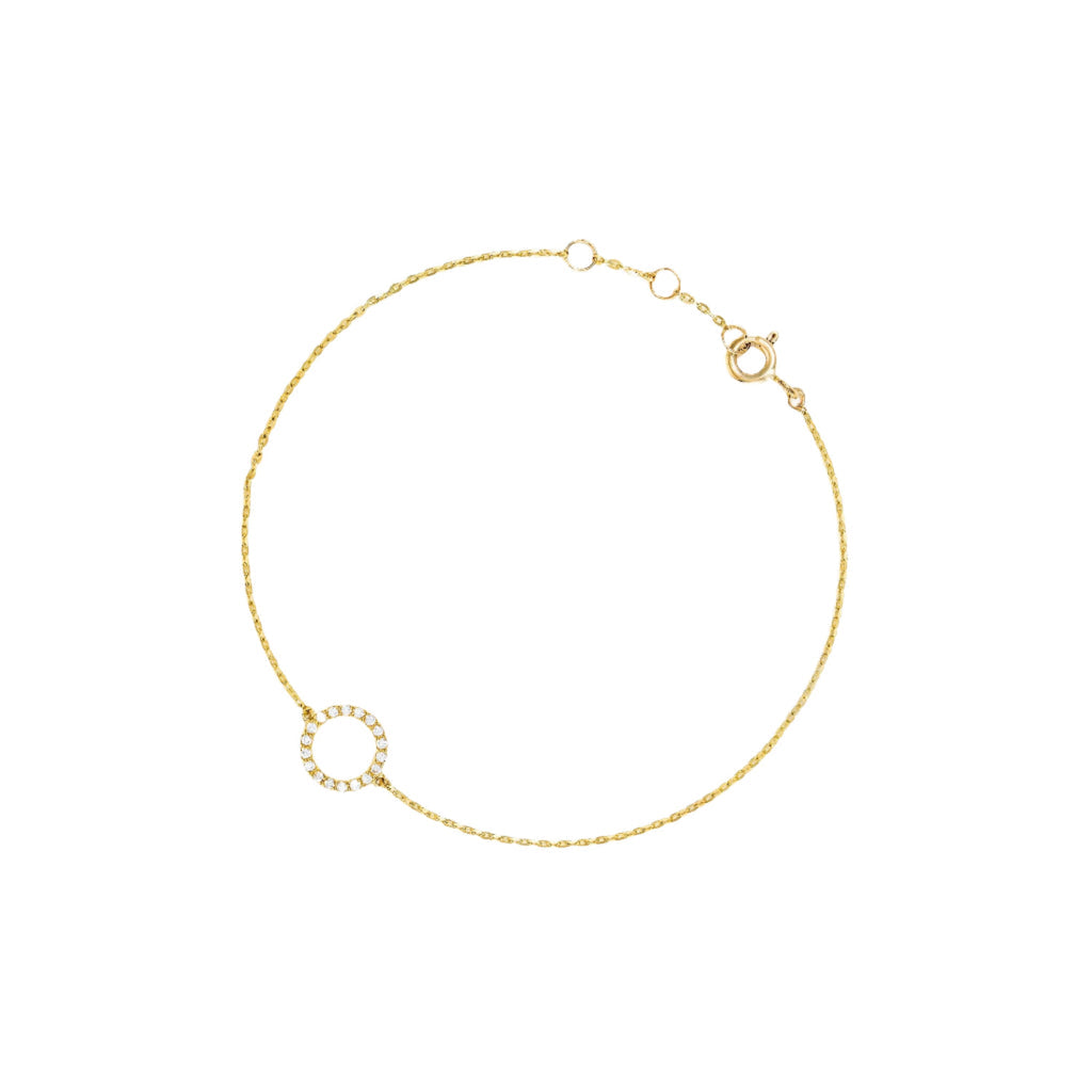 Bracelet "Danieala" - Or Jaune 375/1000 Et Zirconium