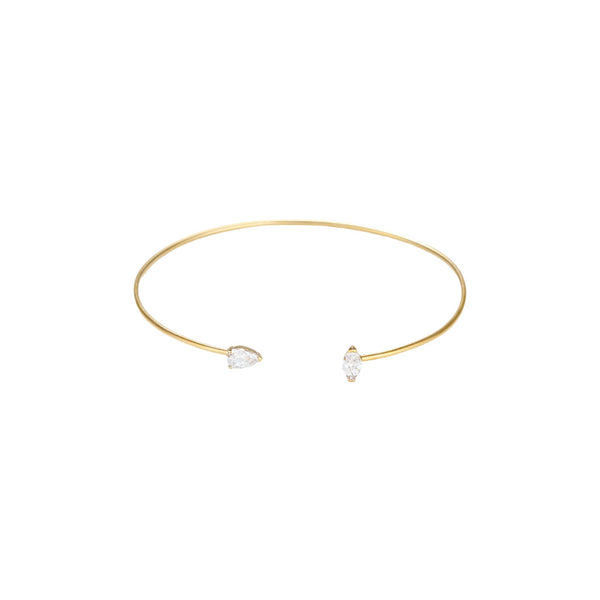 Bracelet "Lou" - Or Jaune 375/1000 Et Zirconium