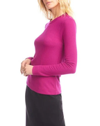 Pull Rib Crewneck - Raspberry
