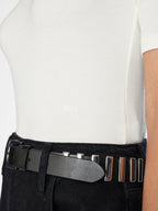 T-Shirt Rib Mockneck - Off White