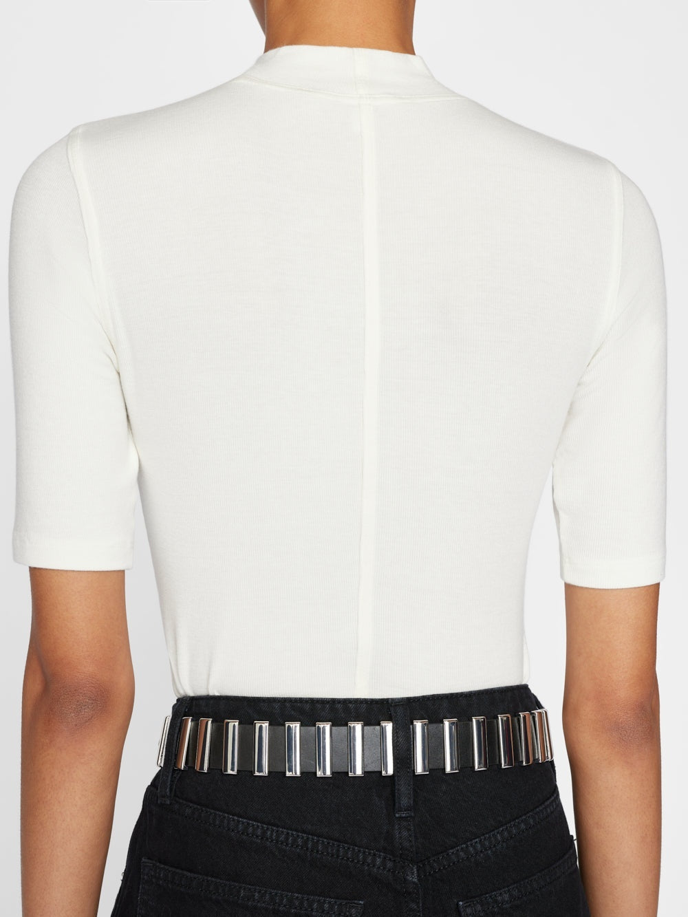 T-Shirt Rib Mockneck - Off White