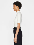 T-Shirt Rib Mockneck - Off White