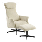 Rigel - Fauteuil Relax Manuel Rotatif 1 Place - Tissu Beige