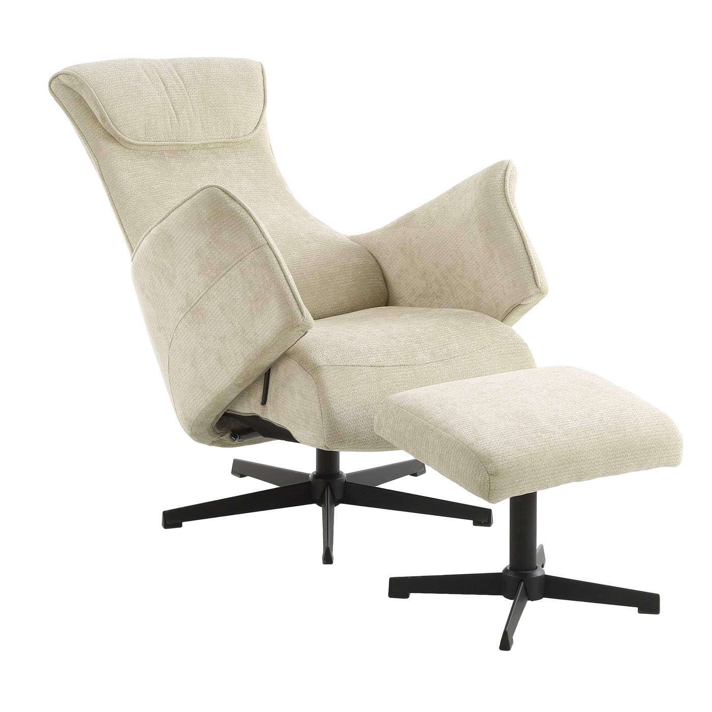 Rigel - Fauteuil Relax Manuel Rotatif 1 Place - Tissu Beige