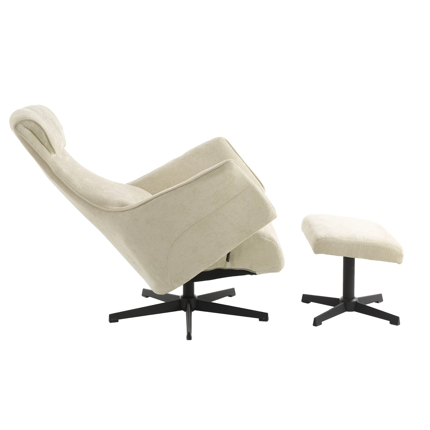 Rigel - Fauteuil Relax Manuel Rotatif 1 Place - Tissu Beige