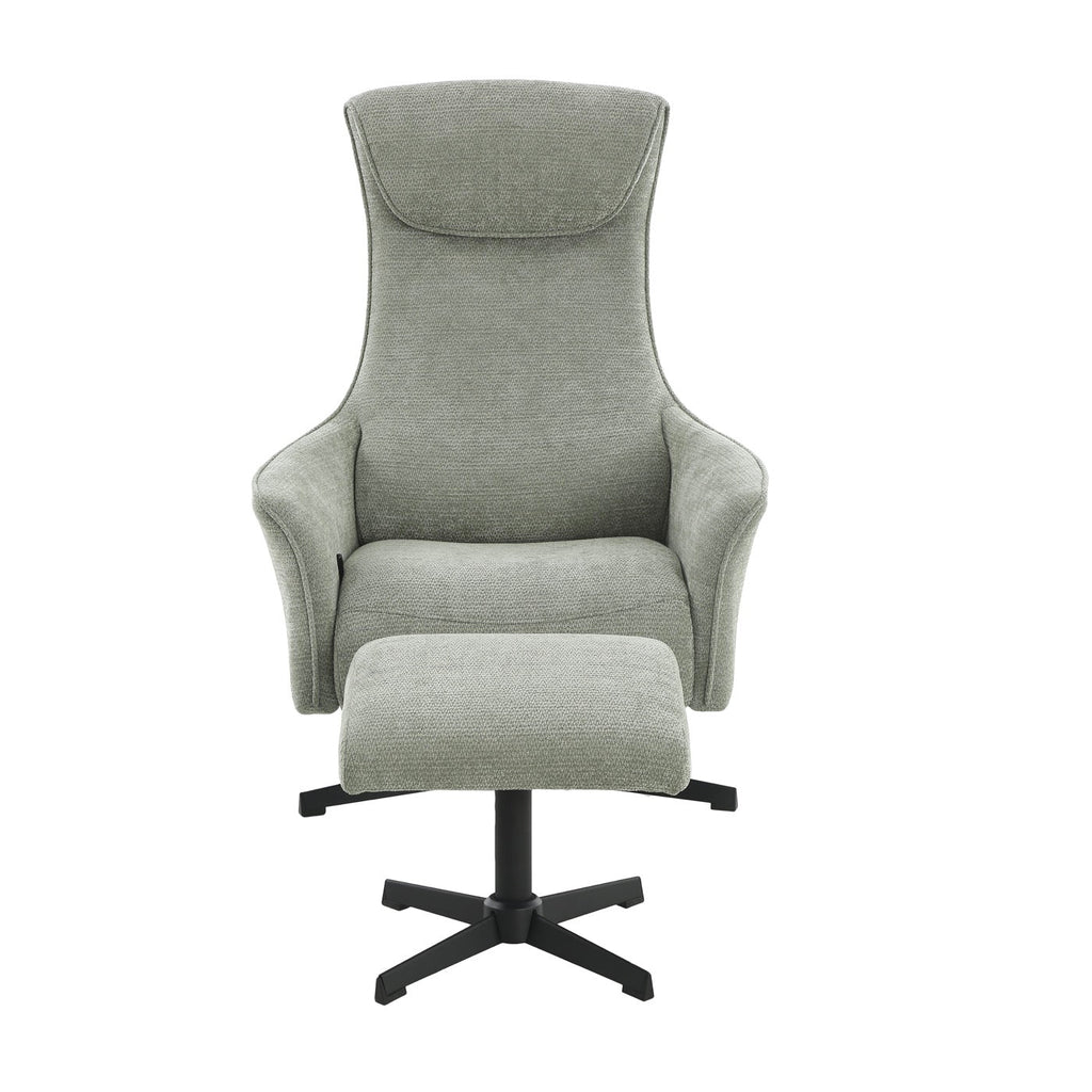 Rigel - Fauteuil Relax Manuel Rotatif 1 Place - Tissu Vert