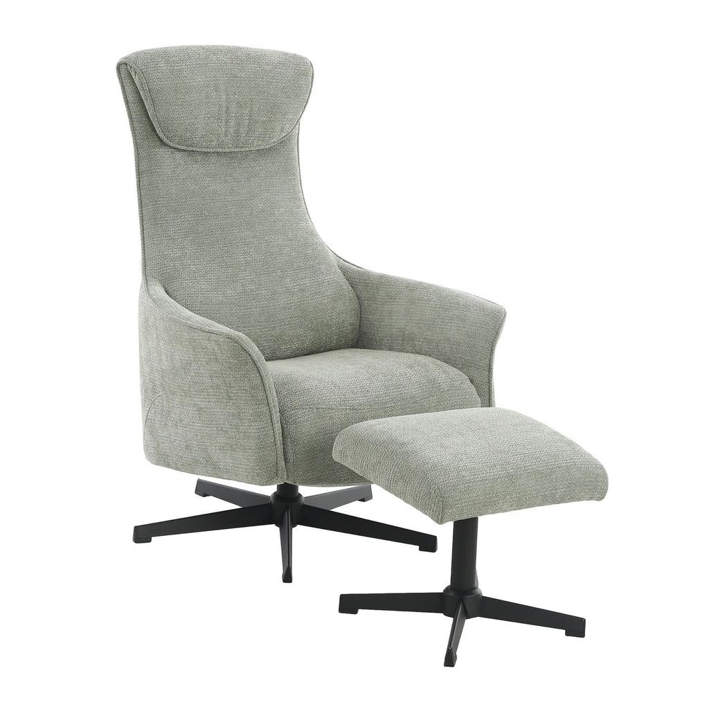 Rigel - Fauteuil Relax Manuel Rotatif 1 Place - Tissu Vert