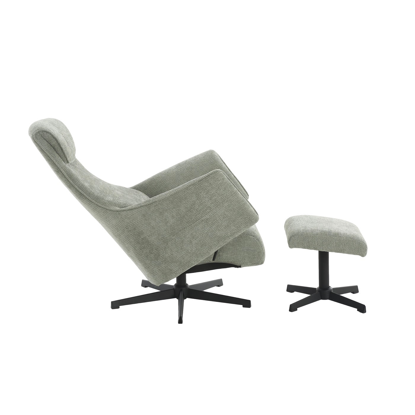 Rigel - Fauteuil Relax Manuel Rotatif 1 Place - Tissu Vert