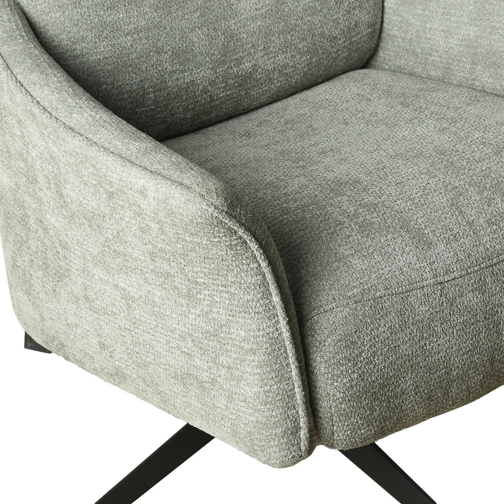 Rigel - Fauteuil Relax Manuel Rotatif 1 Place - Tissu Vert