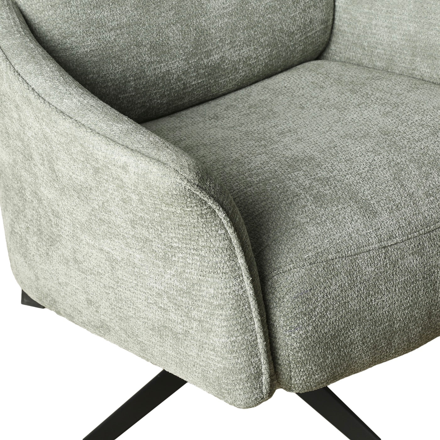 Rigel - Fauteuil Relax Manuel Rotatif 1 Place - Tissu Vert