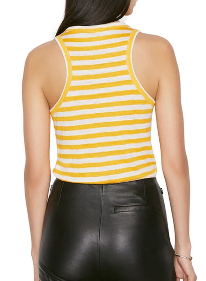 Top Ringer Tank - Kumquat Multi