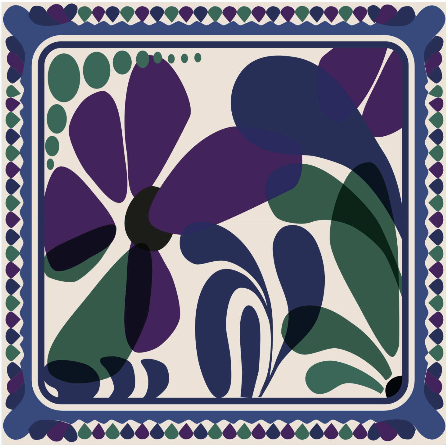 Bandana Imprime Riviera - Violet